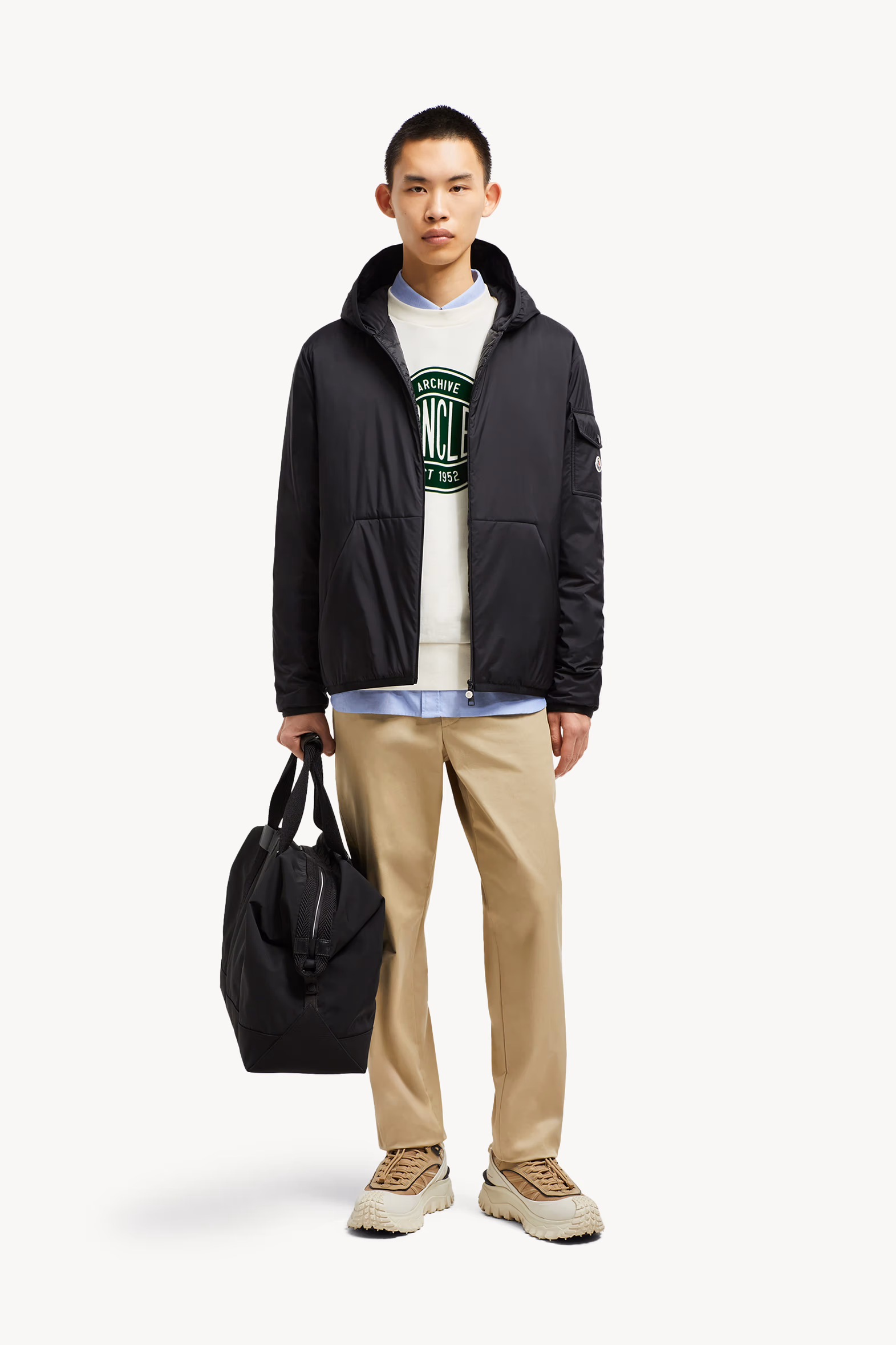 Monteynard Hooded Short Down Jacket Men Black Moncler 0